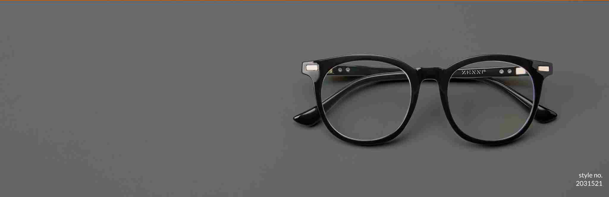 Image of Zenni black square glasses #2031521.