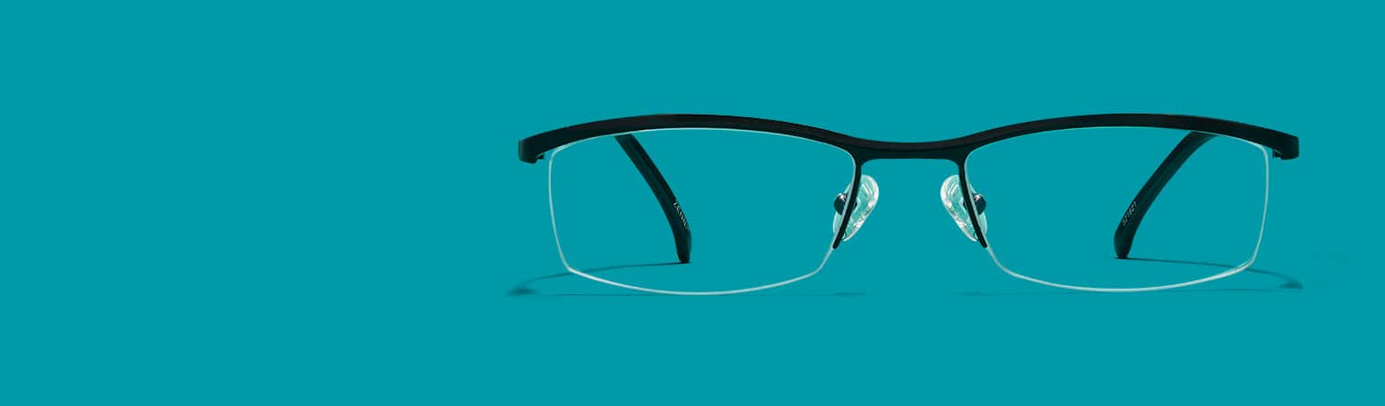 Black Semi Rimless Cat Eye Glasses Black Semi Rimless Cat Eye Glasses