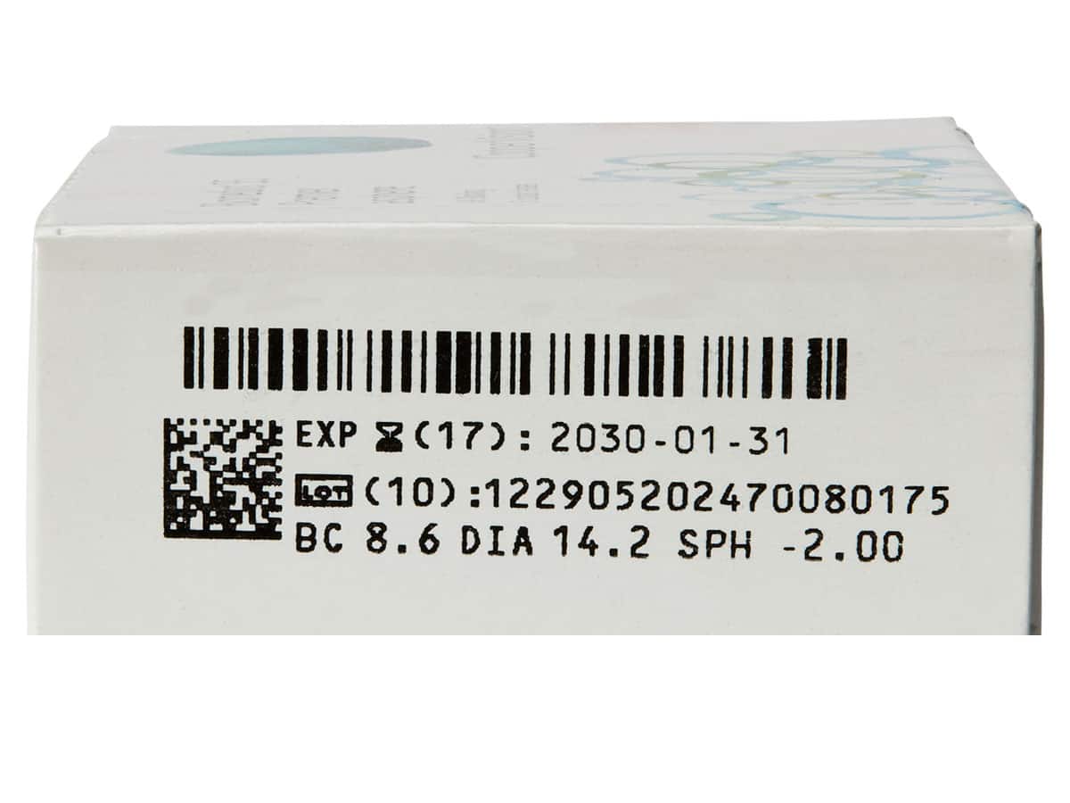 coopervision biomedics 55 premier asphere uv blocking right 6pk side image