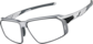 Angle view of Zunnies - Rectangle Wrap-Around Sunglasses 1010111 in Silver thumbnail