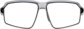 Front view of Zunnies - Rectangle Wrap-Around Sunglasses 1010111 in Silver thumbnail