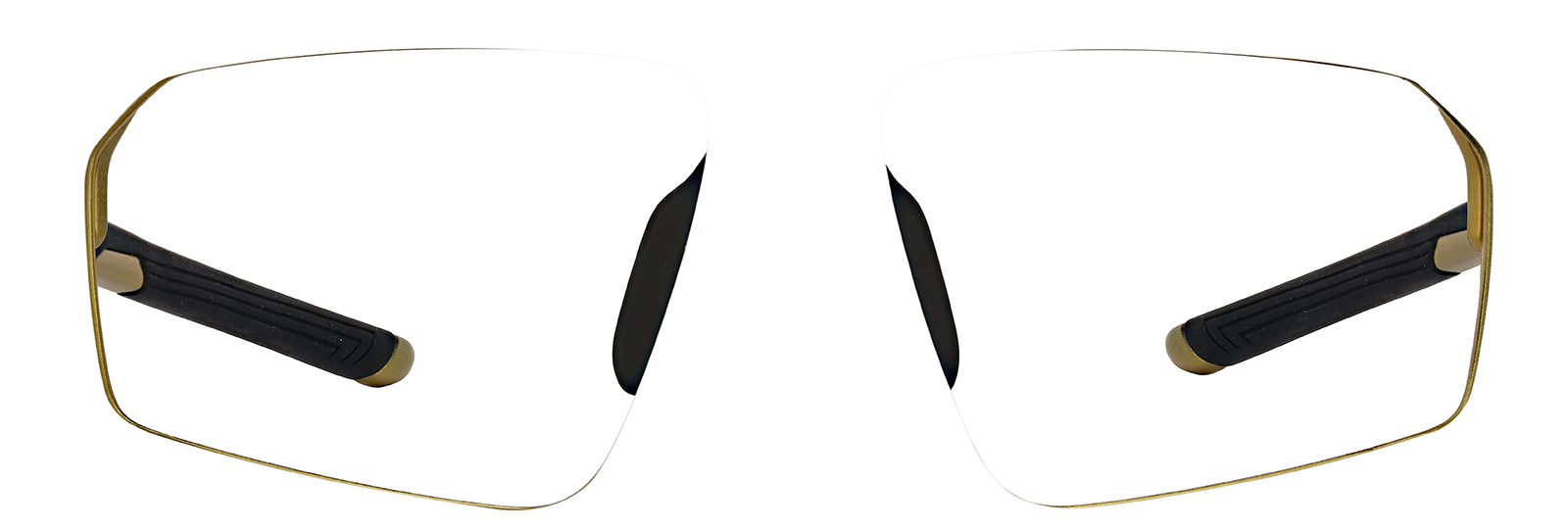 Front view of Zunnies - Rectangle Wrap-Around Sunglasses 1010114 in Gold