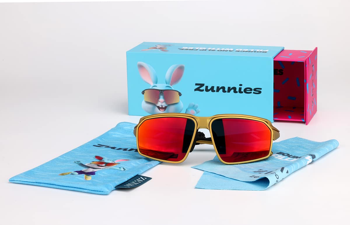 Image of Zunnies - Rectangle Wrap-Around Sunglasses