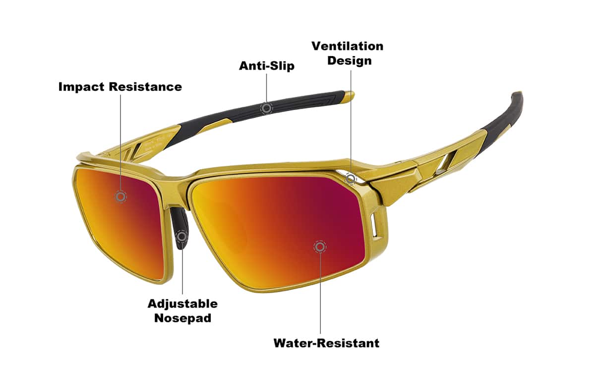 Image of Zunnies - Rectangle Wrap-Around Sunglasses