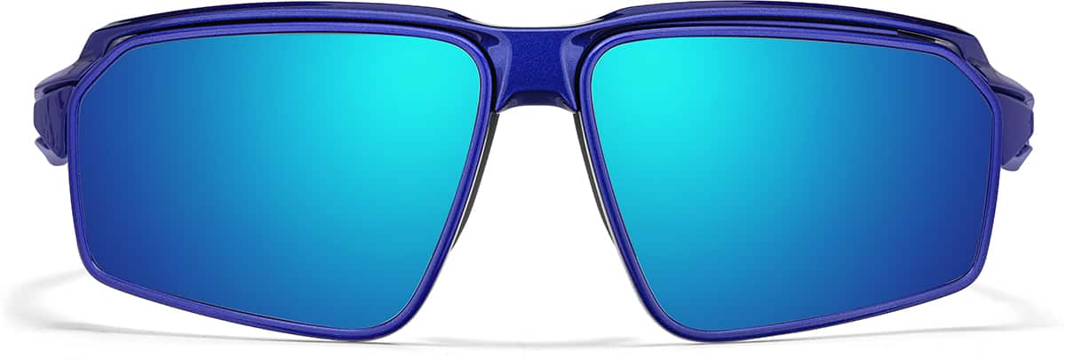 Blue Zunnies - Rectangle Wrap-Around Sunglasses #1010116 | Zenni Optical
