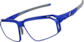 Angle view of Zunnies - Rectangle Wrap-Around Sunglasses 1010116 in Blue thumbnail