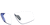 Angle view of Zunnies - Rectangle Wrap-Around Sunglasses 1010116 in Blue thumbnail