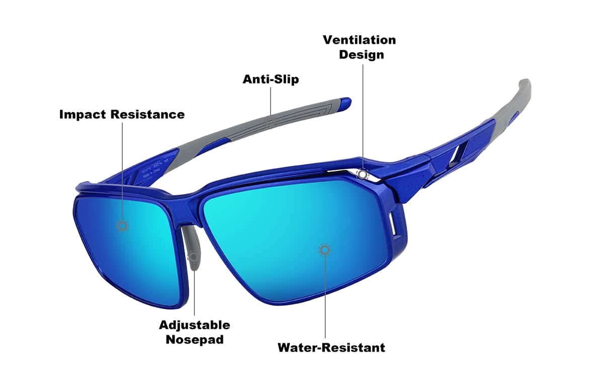 Image of Zunnies - Rectangle Wrap-Around Sunglasses