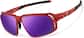 Angle view of Zunnies - Rectangle Wrap-Around Sunglasses 1010118 in Red thumbnail