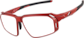 Angle view of Zunnies - Rectangle Wrap-Around Sunglasses 1010118 in Red thumbnail