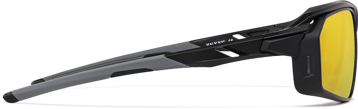 Black Zunnies - Rectangle Wrap-Around Sunglasses #1010121 Black Zunnies - Rectangle Wrap-Around Sunglasses #1010121