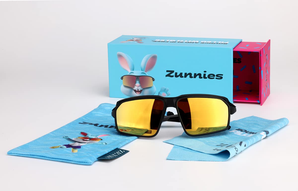 Image of Zunnies - Rectangle Wrap-Around Sunglasses