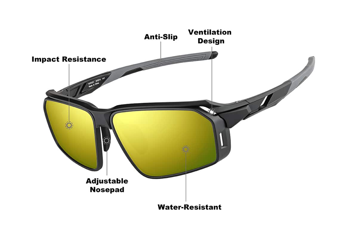 Image of Zunnies - Rectangle Wrap-Around Sunglasses