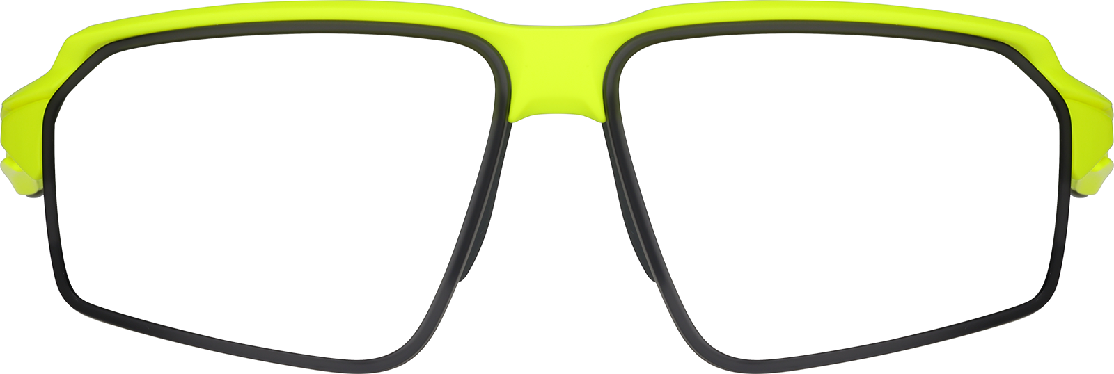 Front view of Zunnies - Rectangle Wrap-Around Sunglasses 1010122 in Yellow