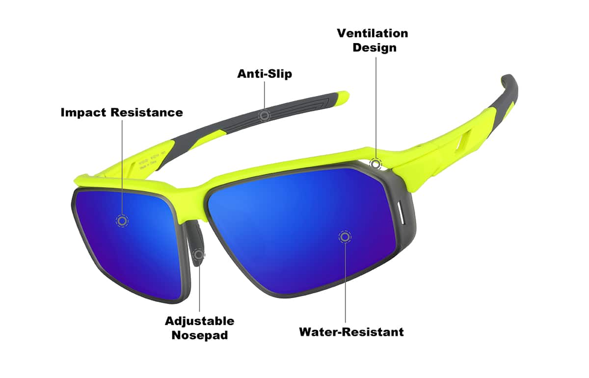 Image of Zunnies - Rectangle Wrap-Around Sunglasses