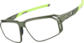 Angle view of Zunnies - Rectangle Wrap-Around Sunglasses 1010124 in Green thumbnail