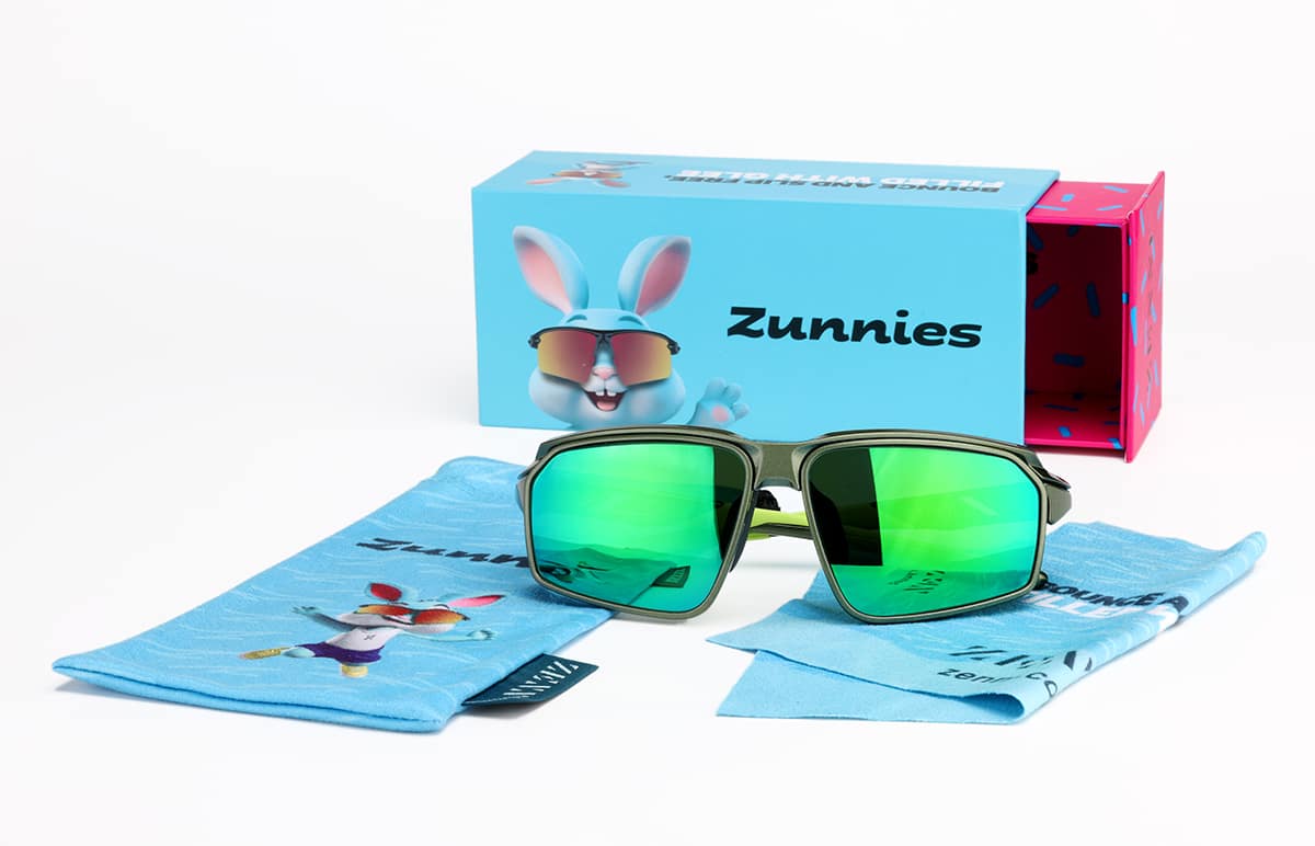 Image of Zunnies - Rectangle Wrap-Around Sunglasses