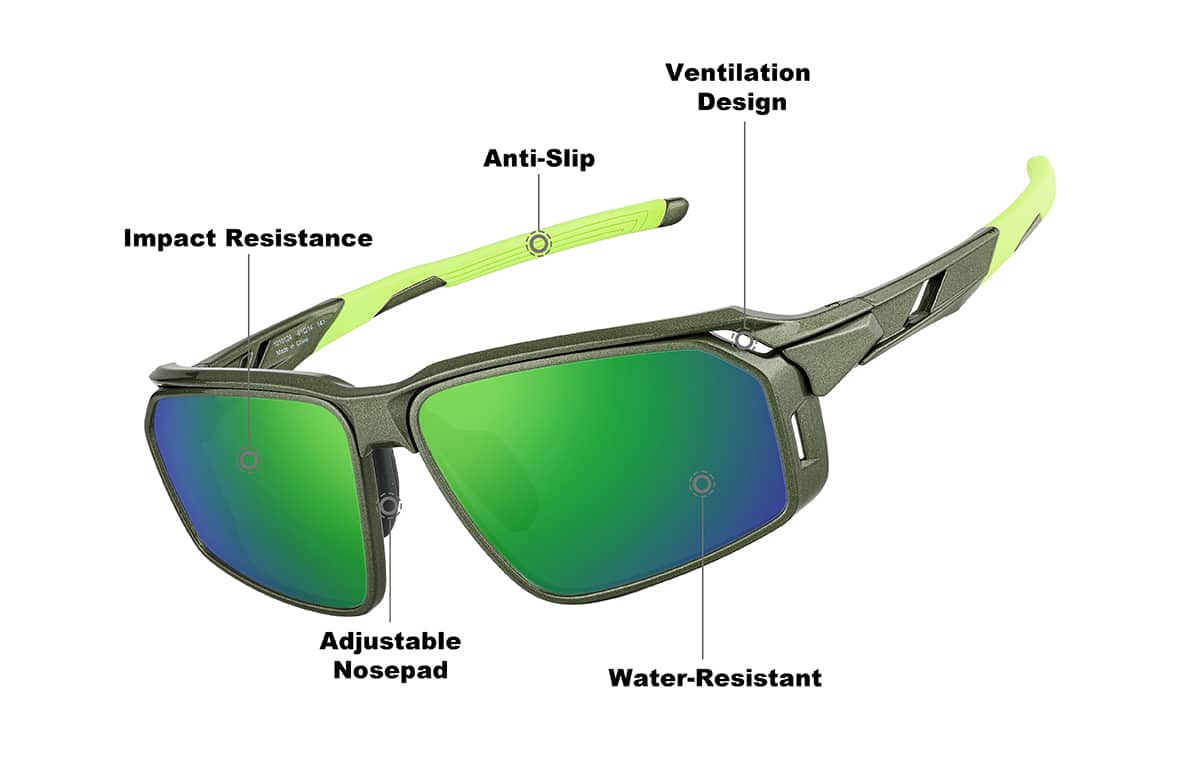 Image of Zunnies - Rectangle Wrap-Around Sunglasses
