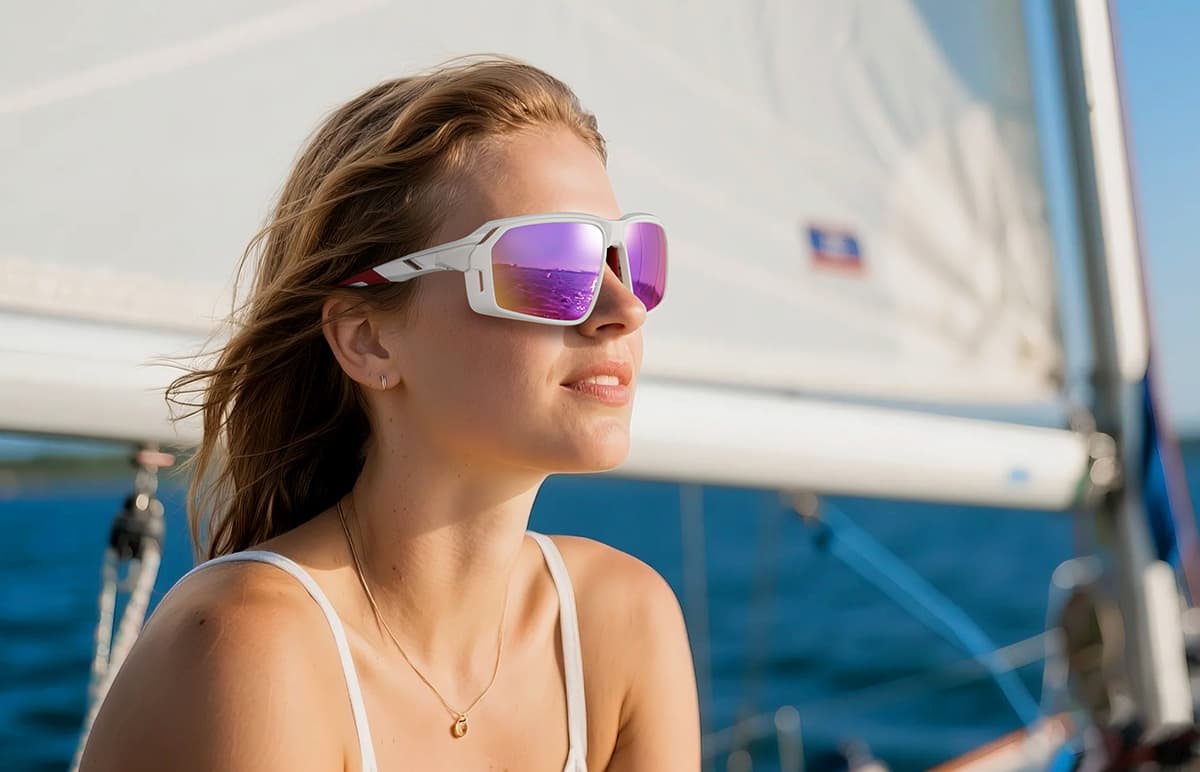 Image of Zunnies - Rectangle Wrap-Around Sunglasses