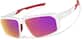 Angle view of Zunnies - Rectangle Wrap-Around Sunglasses 1010130 in White thumbnail