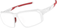 Angle view of Zunnies - Rectangle Wrap-Around Sunglasses 1010130 in White thumbnail