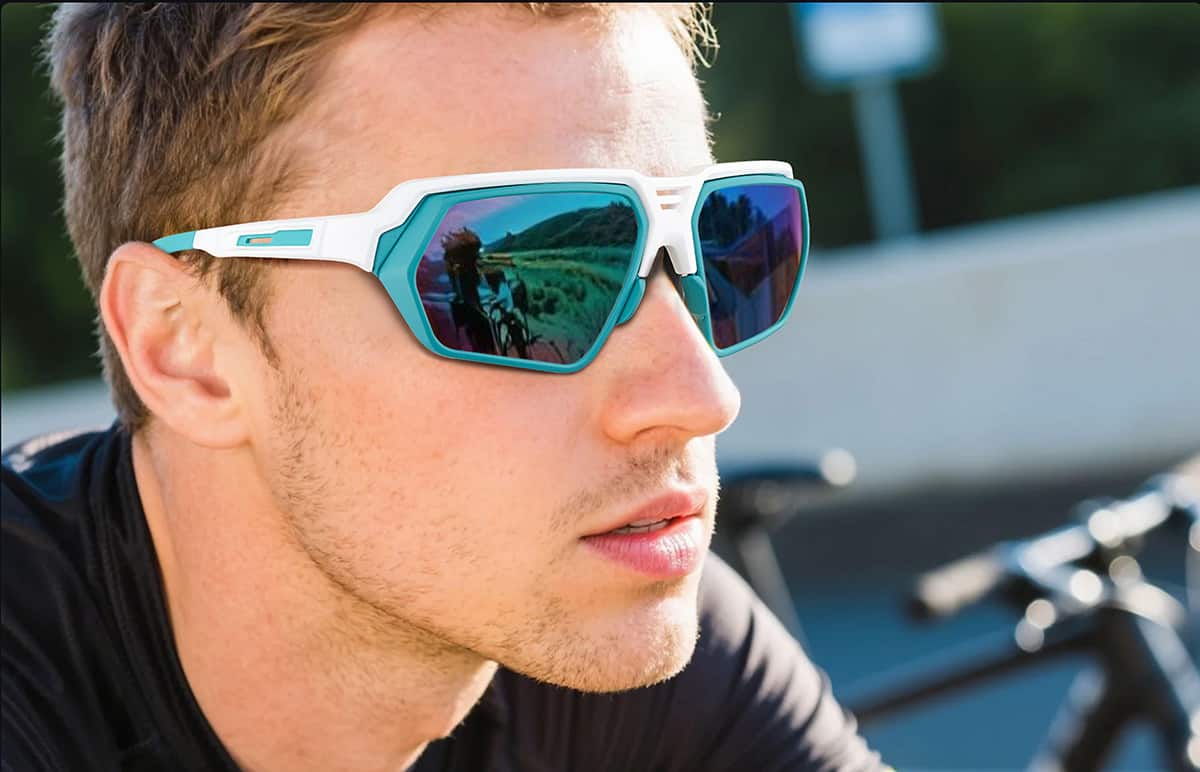 White and Blue Zunnies - Wrap-Around Sunglasses #1010316 | Zenni