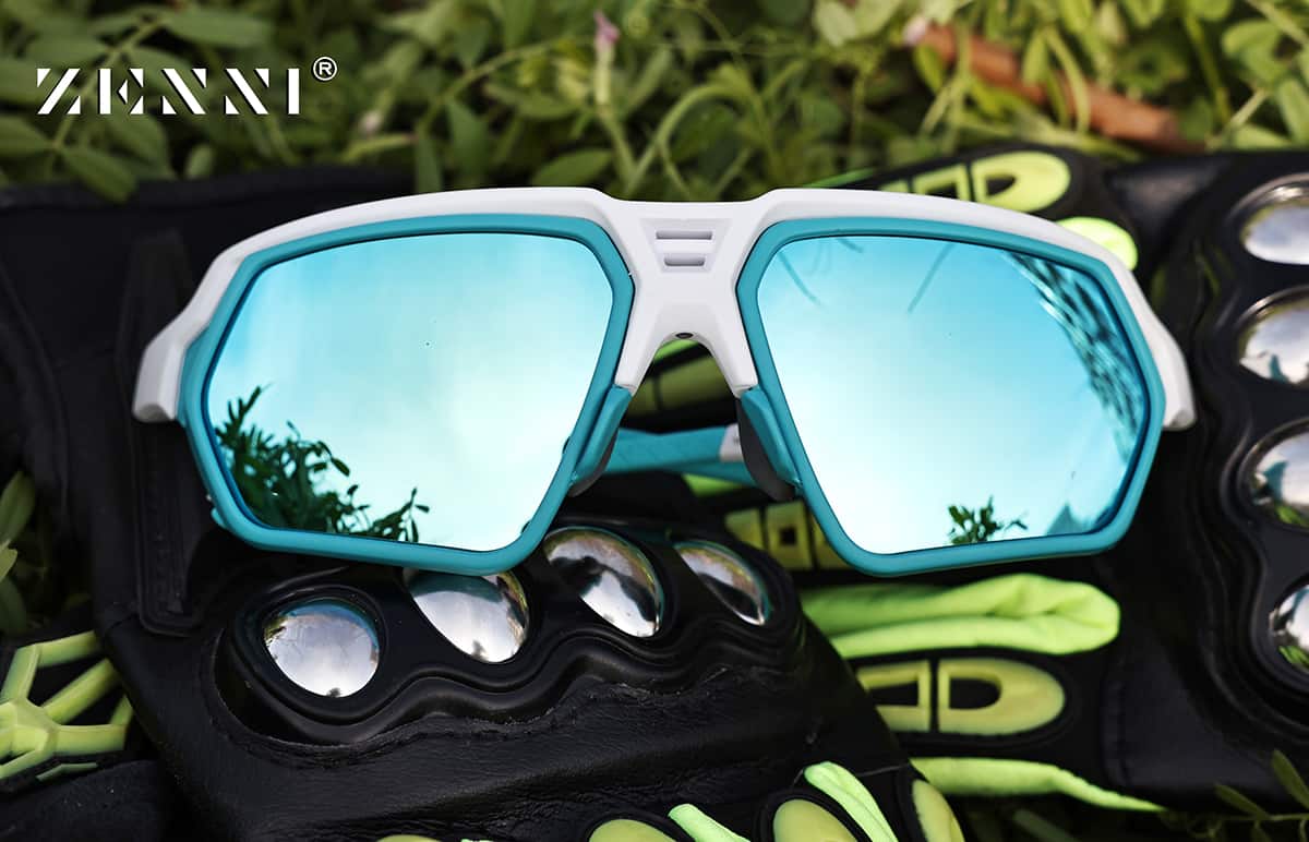 White and Blue Zunnies - Wrap-Around Sunglasses #1010316 | Zenni