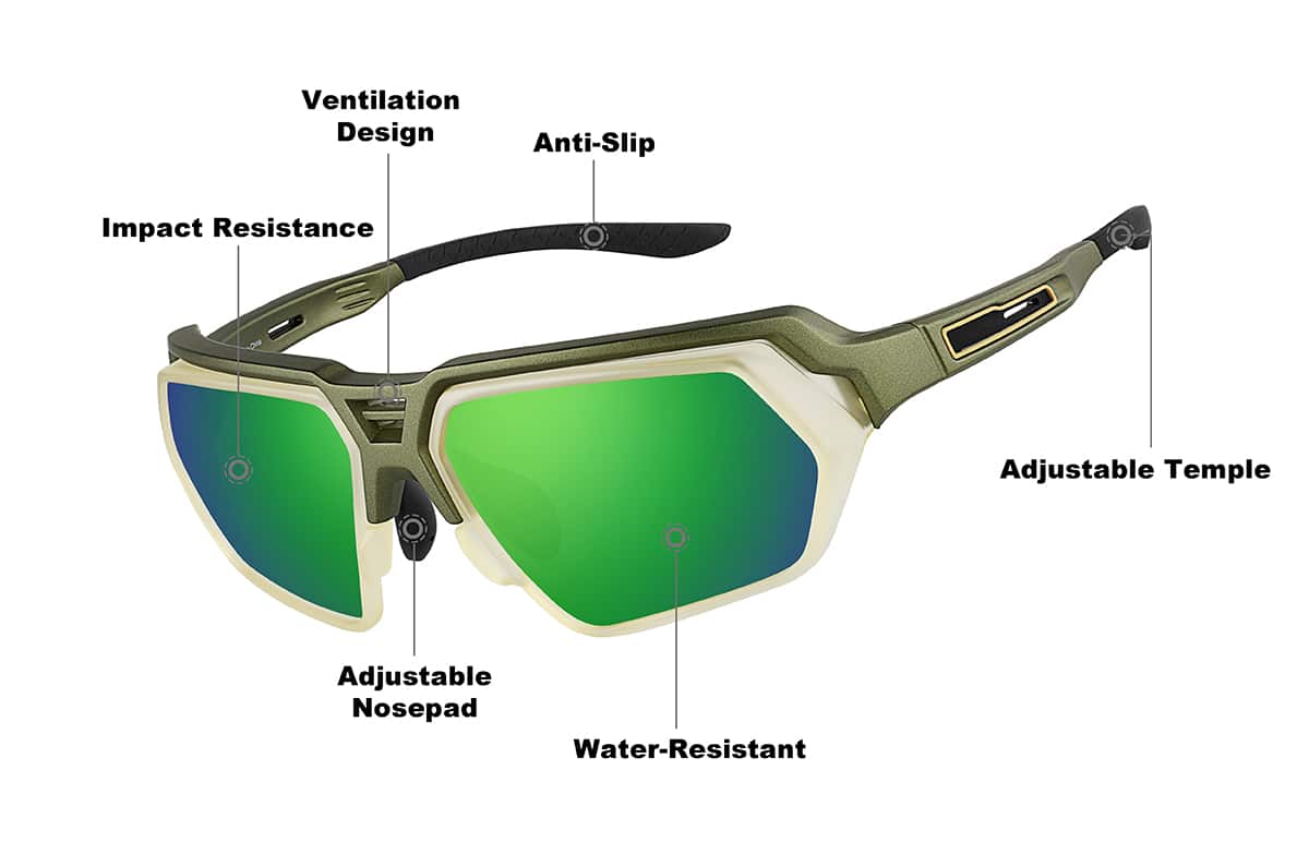 Green Zunnies - Wrap-Around Sunglasses #1010324 | Zenni Optical