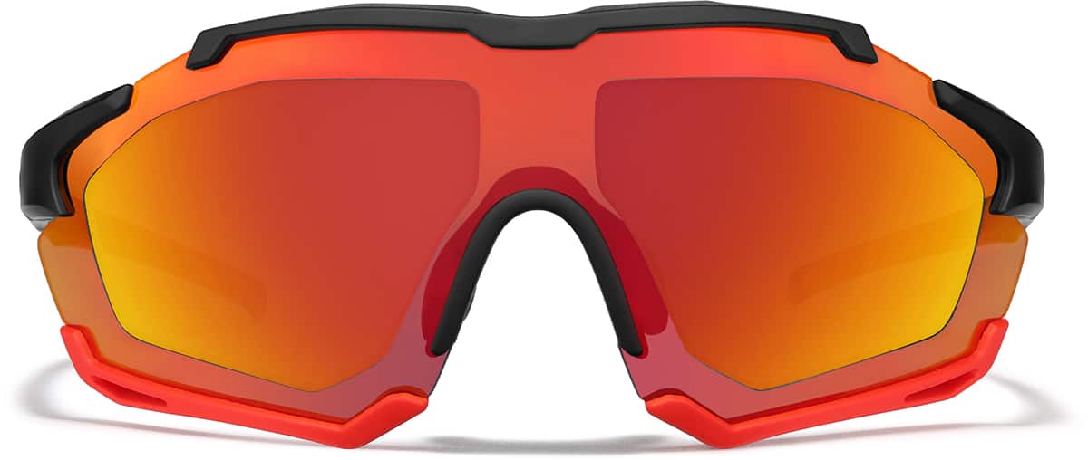 Gray and Blue Zunnies - Wrap-Around Visor Sunglasses