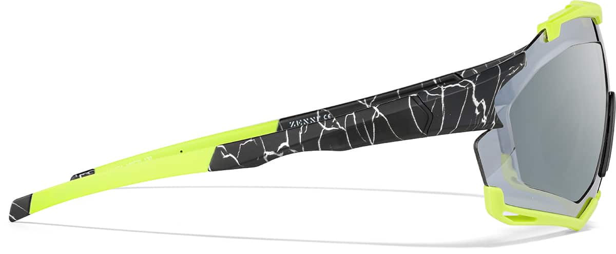 sunning Green and Black Zunnies - Wrap-Around Visor Sunglasses