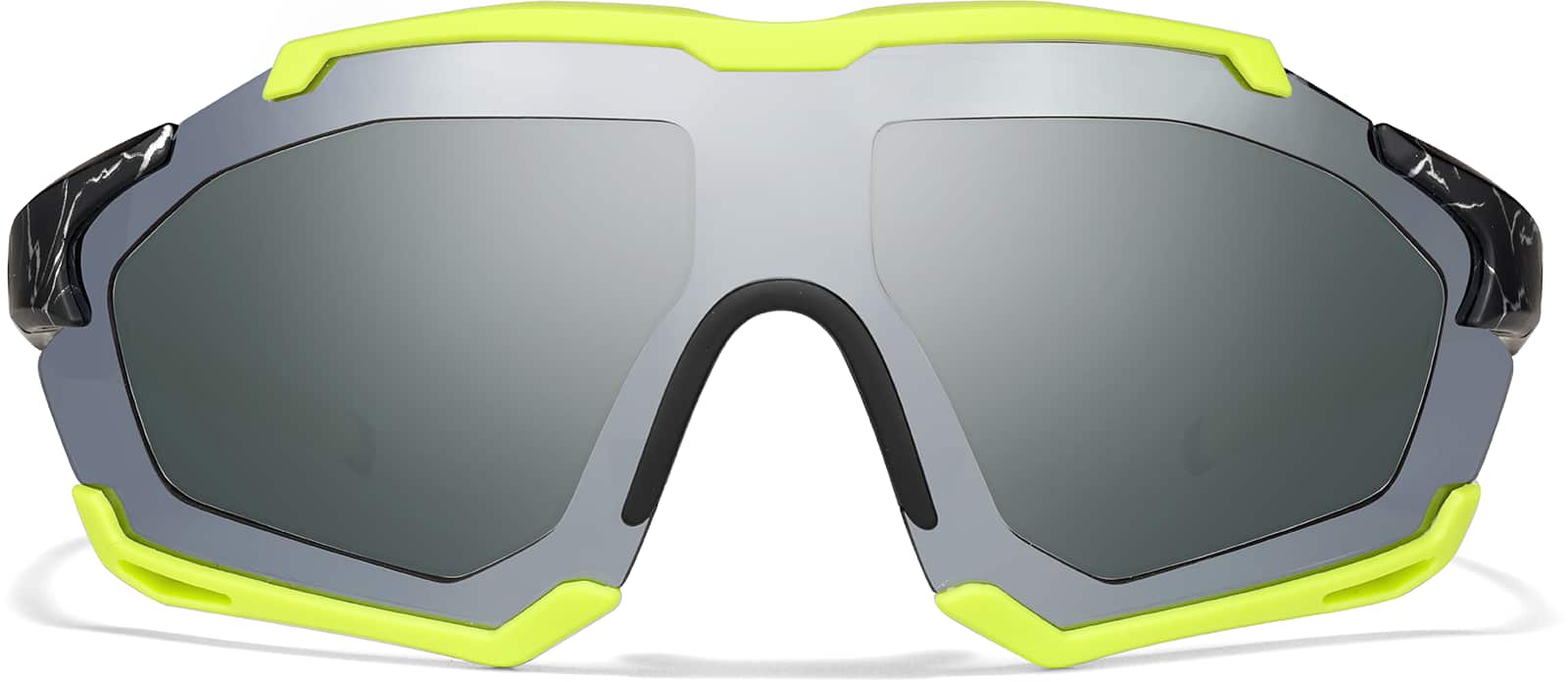 Green and Black Zunnies - Wrap-Around Visor Sunglasses