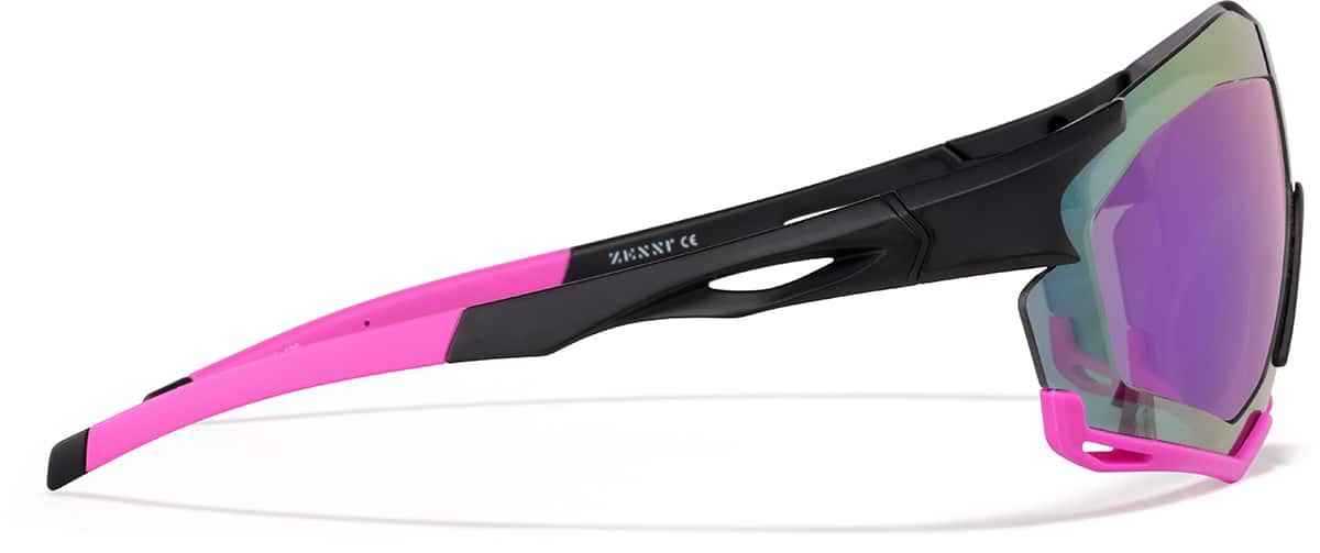 Purple and Black Zunnies - Wrap-Around Visor Sunglasses