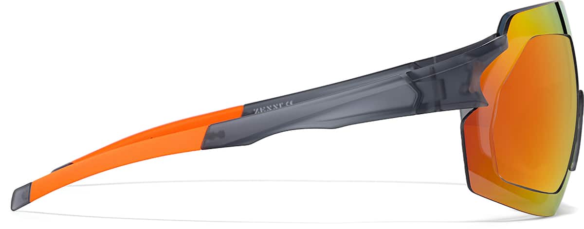 Side view of Zunnies - Anteojos de sol envolventes 1010612 in Gris con espejo rojo