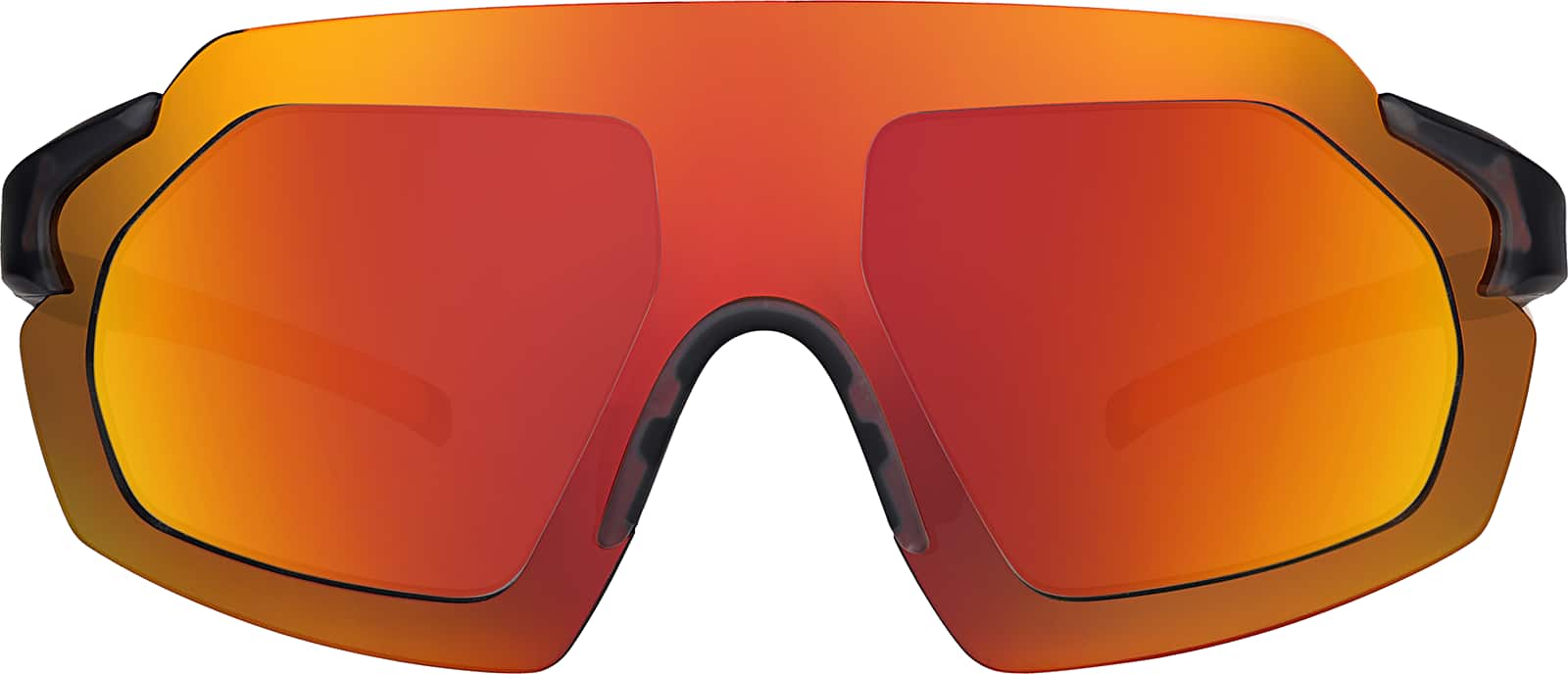 Front view of Zunnies - Anteojos de sol envolventes 1010612 in Gris con espejo rojo