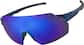 Angle view of Zunnies - Wrap-Around Shield Sunglasses 1010616 in Blue with Blue Mirror thumbnail