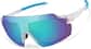 Angle view of Zunnies - Wrap-Around Shield Sunglasses 1010623 in Clear with Sky Blue Mirror thumbnail