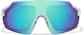 Front view of Zunnies - Wrap-Around Shield Sunglasses 1010623 in Clear with Sky Blue Mirror thumbnail