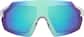 Front view of Zunnies - Wrap-Around Shield Sunglasses 1010623 in Clear with Sky Blue Mirror thumbnail