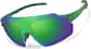 Angle view of Zunnies - Wrap-Around Shield Sunglasses 1010624 in Green with Green Mirror thumbnail