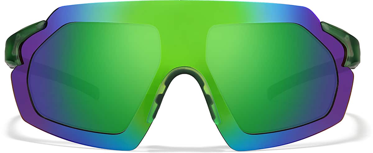 Clear with Sky Blue Mirror Zunnies - Wrap-Around Shield