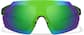 Front view of Zunnies - Wrap-Around Shield Sunglasses 1010624 in Green with Green Mirror thumbnail