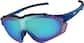 Angle view of Zunnies - Wrap-Around Shield Sunglasses 1010721 in Black with Sky Blue Mirror thumbnail
