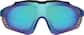 Front view of Zunnies - Wrap-Around Shield Sunglasses 1010721 in Black with Sky Blue Mirror thumbnail