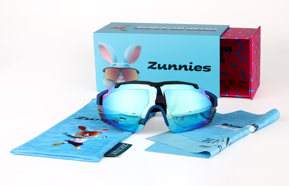 Live Cyber Monday Deals | Black with Sky Blue Mirror Zunnies