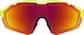 Front view of Zunnies - Wrap-Around Shield Sunglasses 1010722 in Yellow with Red Mirror thumbnail