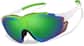 Angle view of Zunnies - Wrap-Around Shield Sunglasses 1010724 in Green with Green Mirror thumbnail