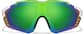 Front view of Zunnies - Wrap-Around Shield Sunglasses 1010724 in Green with Green Mirror thumbnail