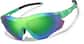 Angle view of Zunnies - Wrap-Around Shield Sunglasses 1010824 in Green with Green Mirror thumbnail