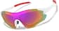 Angle view of Zunnies - Wrap-Around Shield Sunglasses 1010830 in White with Rose Gold Mirror thumbnail