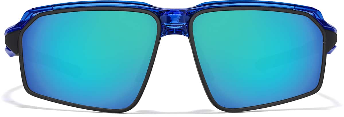 Front view of Zunnies - Active Wrap-Around Sunglasses 1010916 in Blue